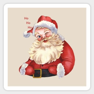 Retro Vintage Pink Santa Clause Sticker